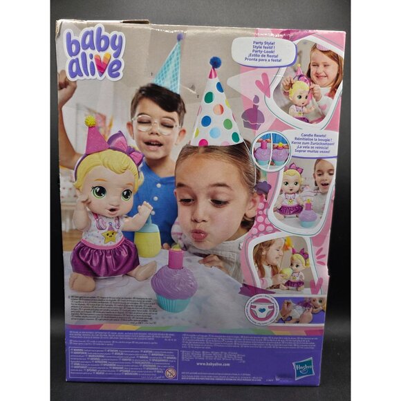 Baby Alive LaLa Goo Goo Birthday Bestie Doll Drinks Wets Blows Candle Party Toy - Picture 8 of 9